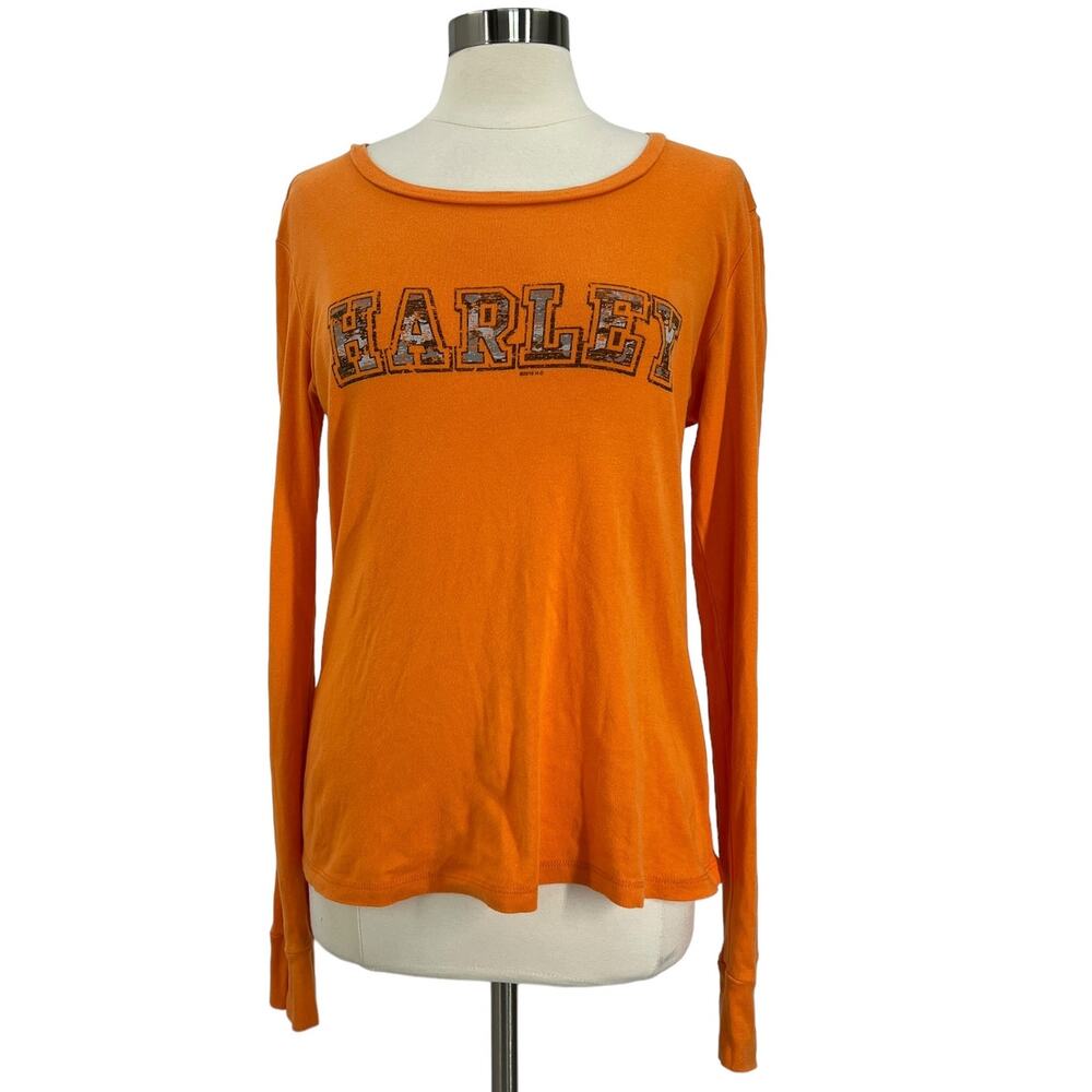 HARLEY DAVIDSON Tampa, Florida Orange Skull & Floral Graphics
